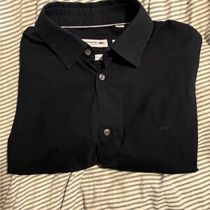 Lacoste navy button down